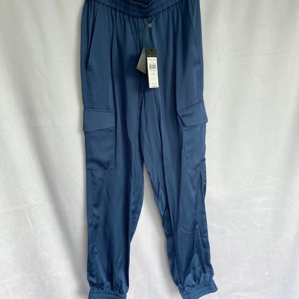 BCBGMAXAZRIA satin jogger pants